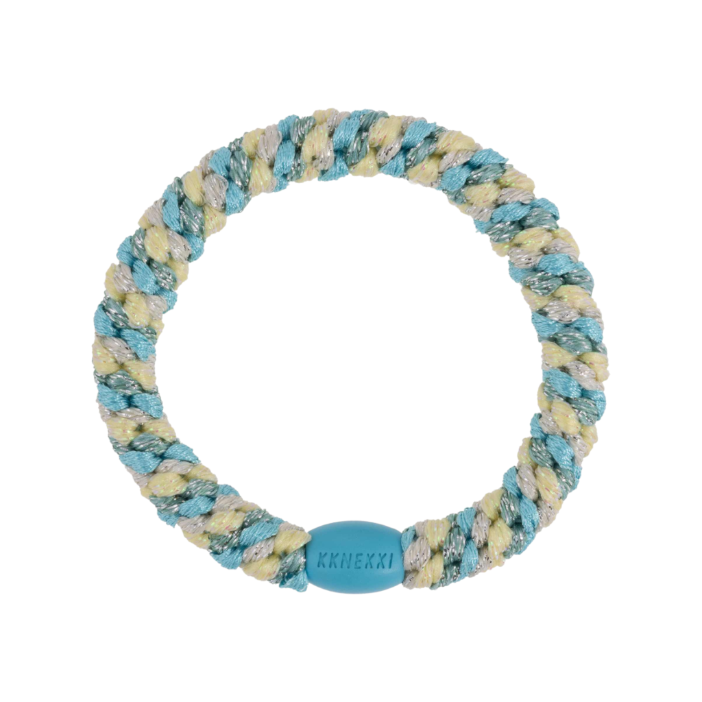 Kknekki Hair Tie | Mix | Turquoise & Yellow Glitter