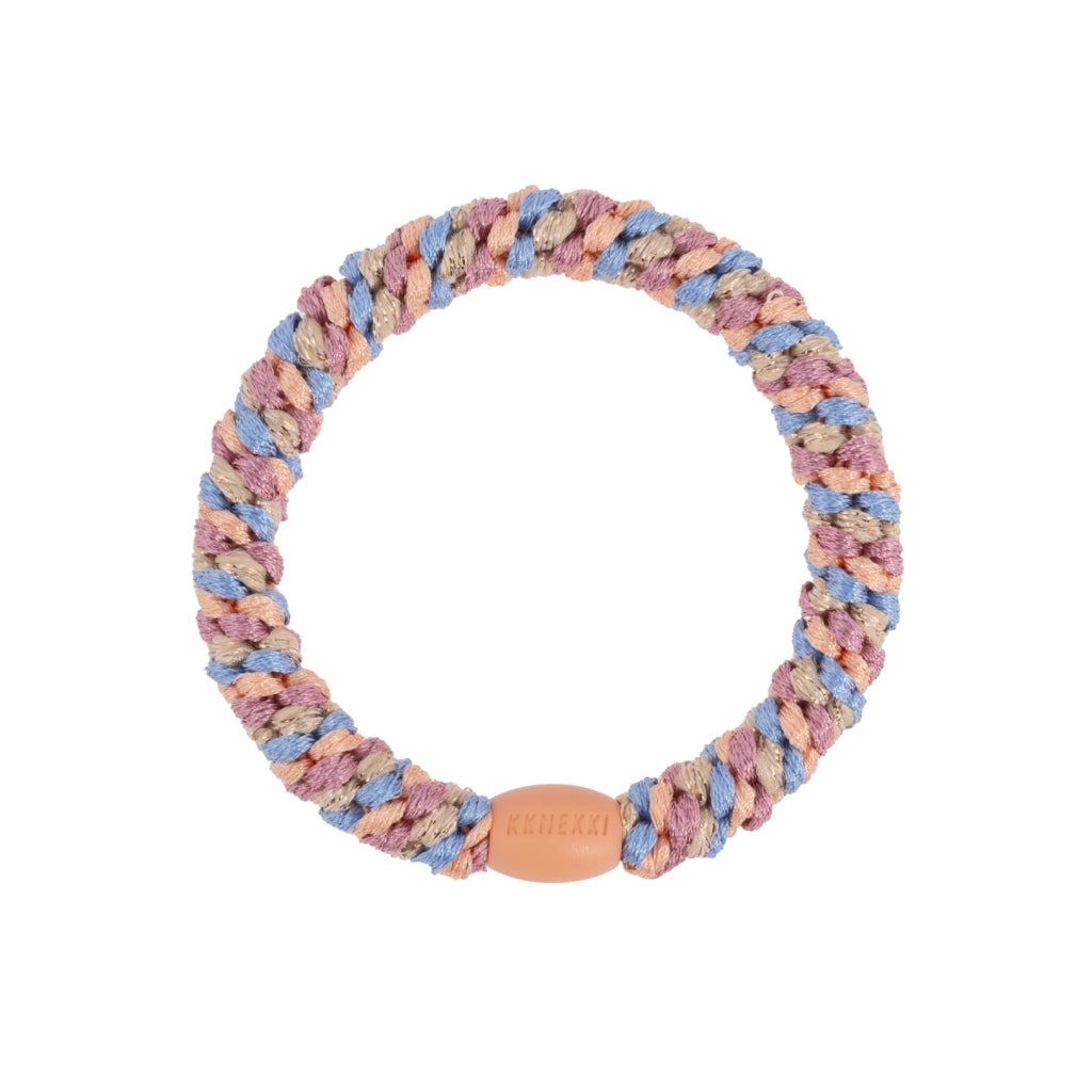 Kknekki Hair Tie | Mix | Peach & Blue Glitter