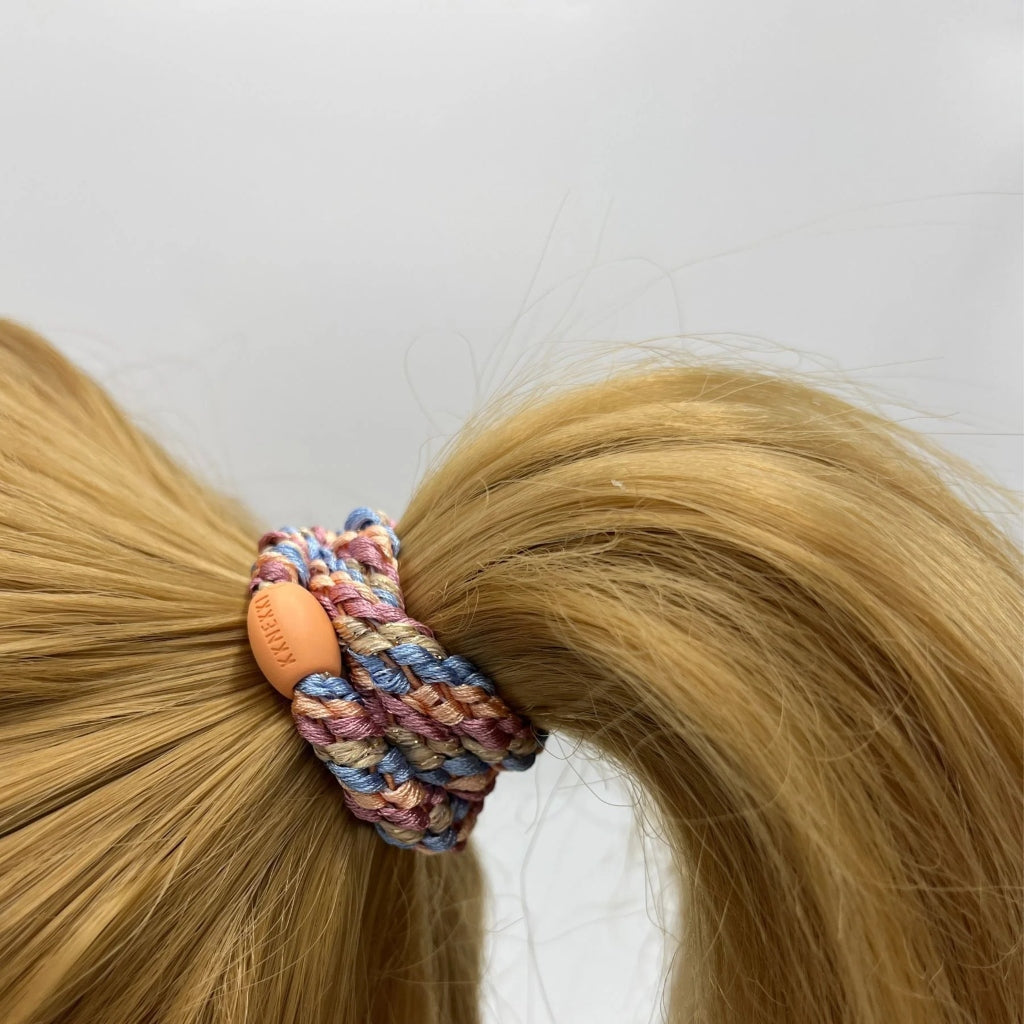 Kknekki Hair Tie | Mix | Peach & Blue Glitter