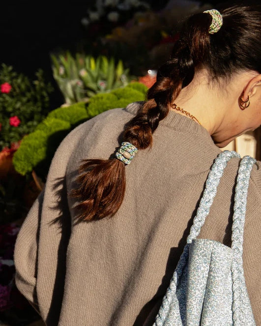 Kknekki Hair Tie | Mix | Pistachio & Sky Blue Glitter