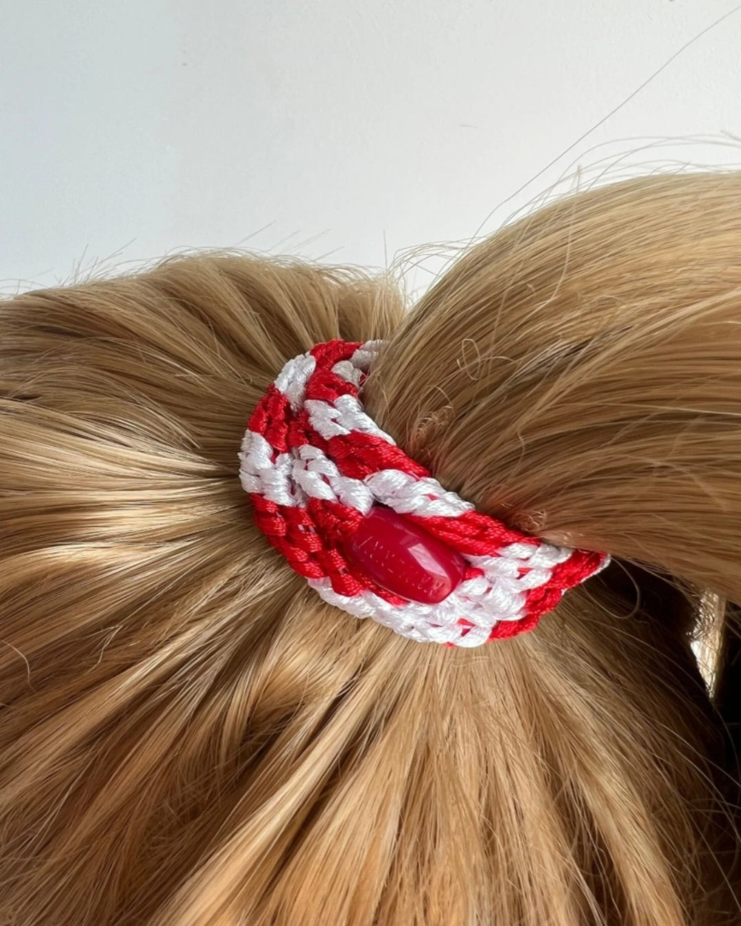 Kknekki Hair Tie | Flag | Red & White