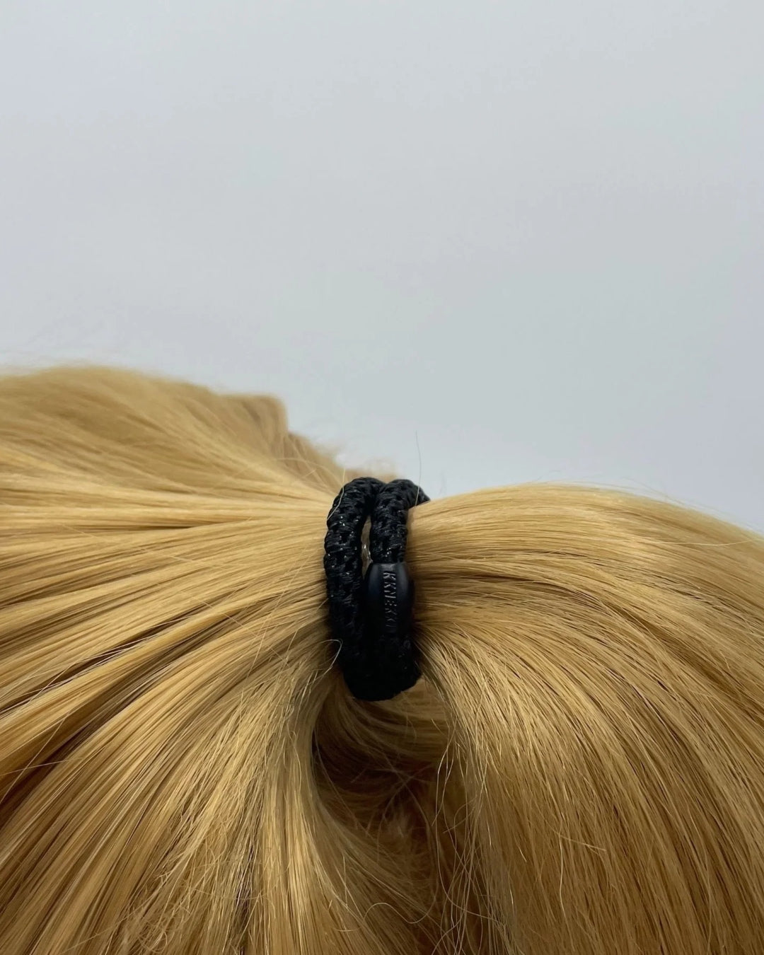 Kknekki Hair Tie | Slim Glitter | Black