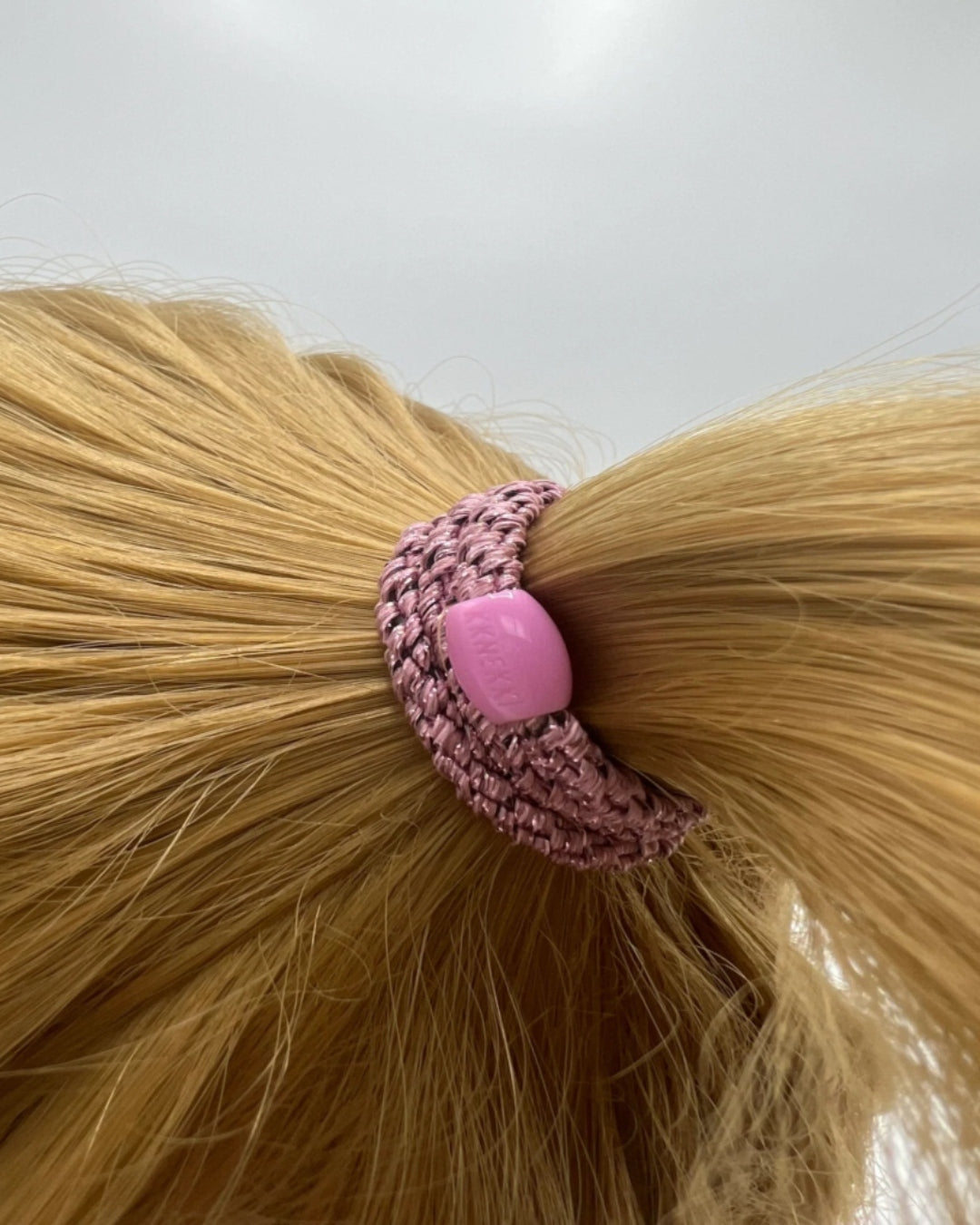 Kknekki Hair Tie | Slim Glitter | Old Pink