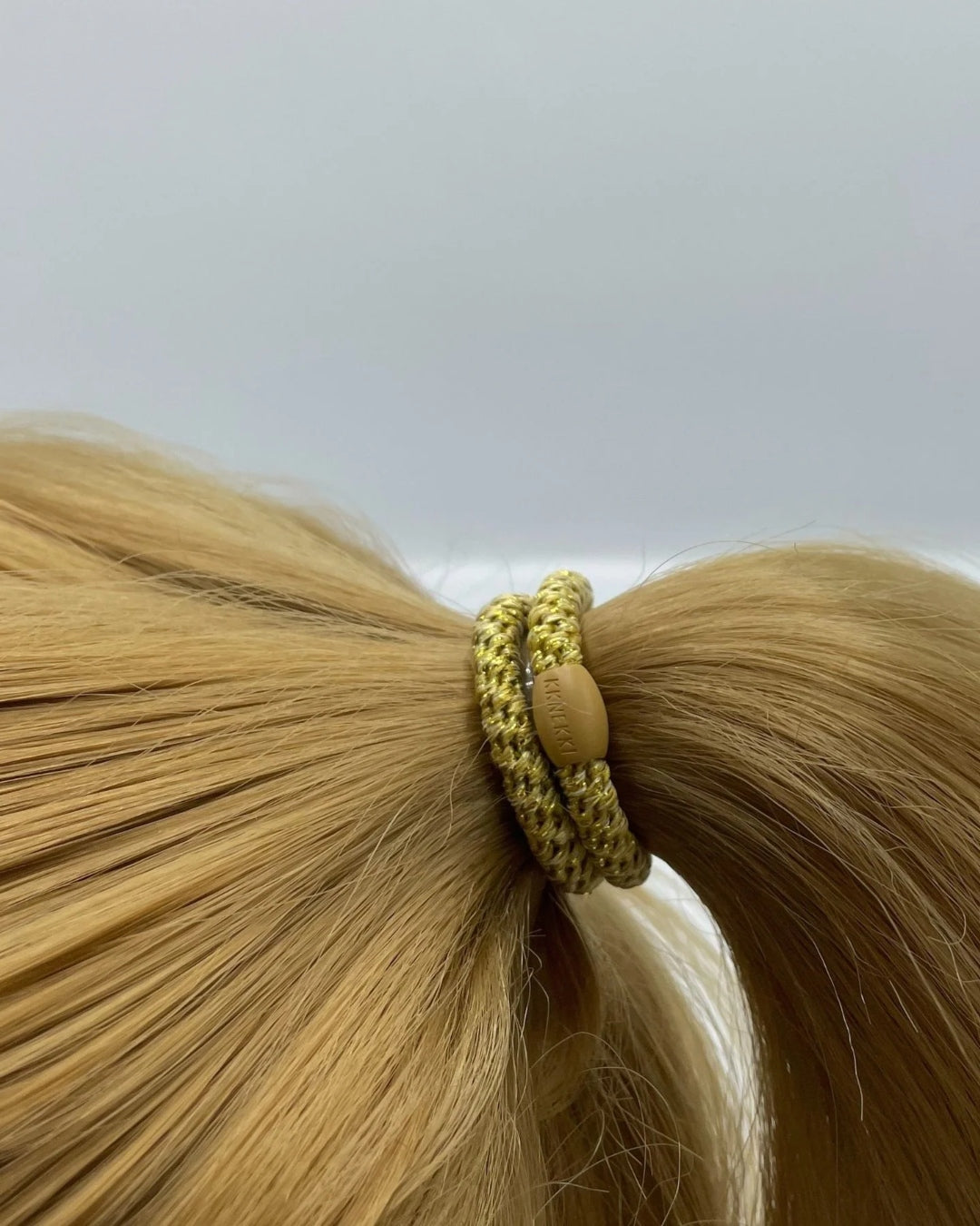 Kknekki Hair Tie | Slim Plain | Gold