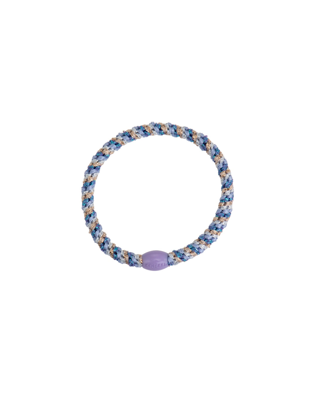 Kknekki Hair Tie | Slim Mix | Purple Silver & Gold
