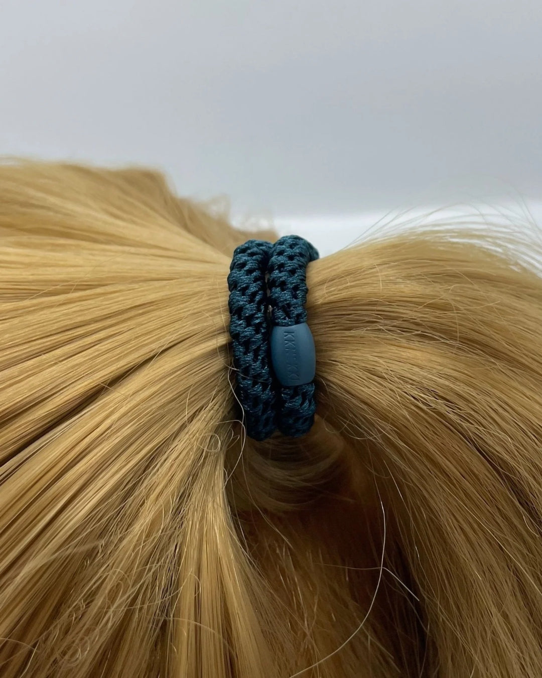 Kknekki Hair Tie | Slim Plain | Petrol