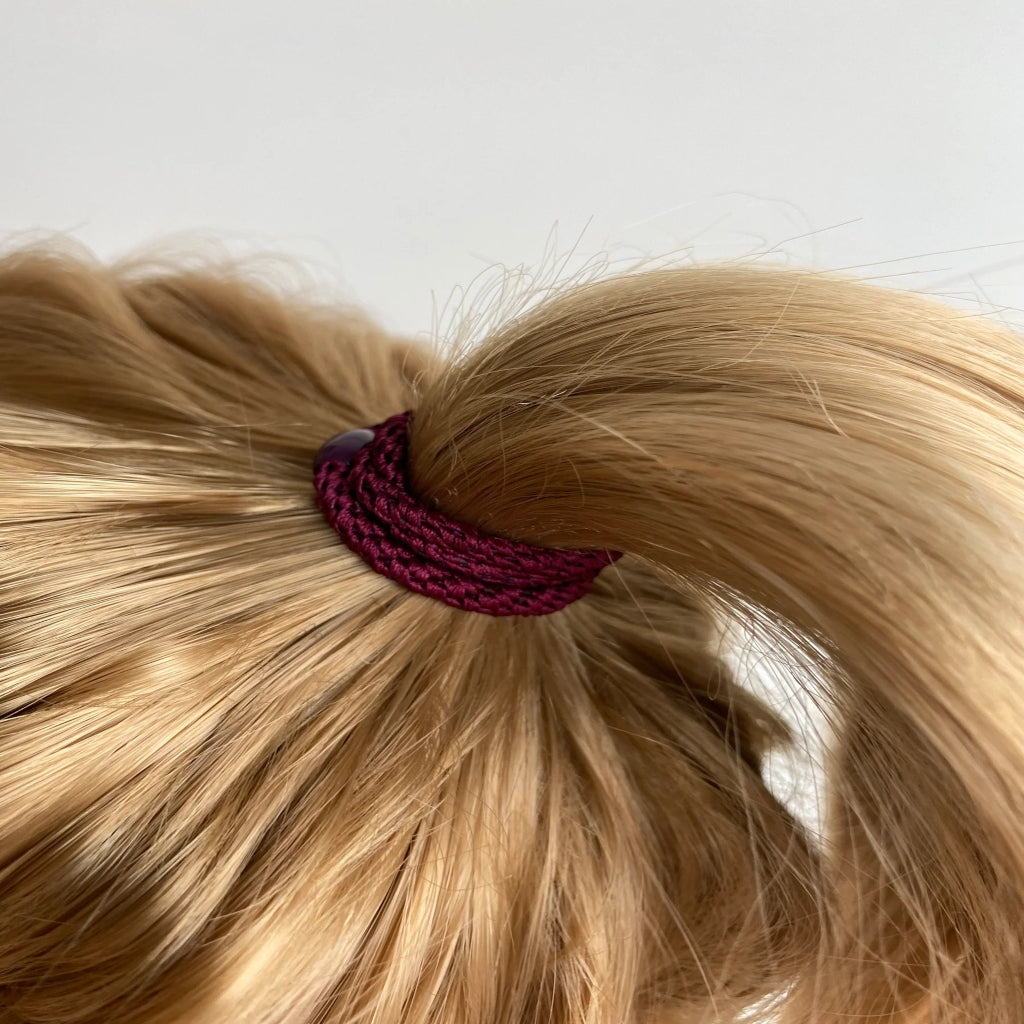 Kknekki Hair Tie | Slim Plain | Bordeaux