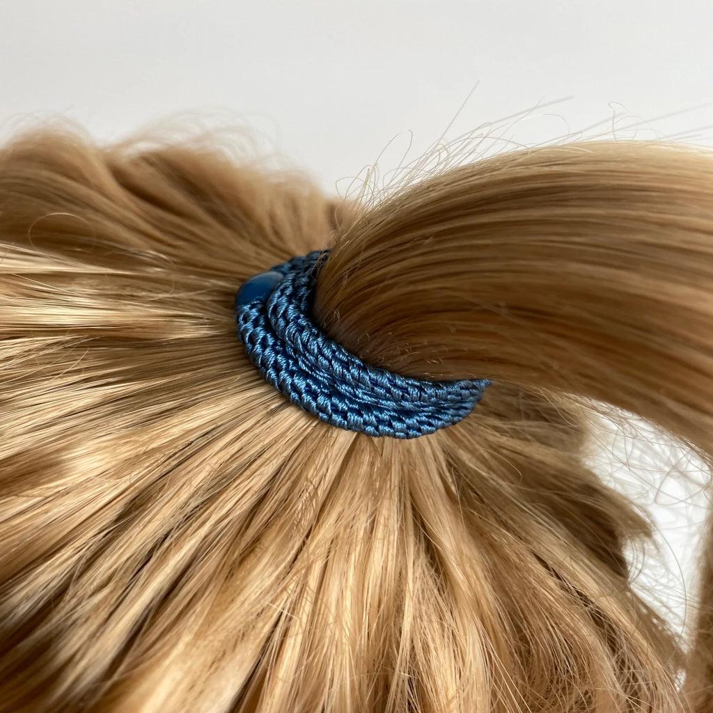 Kknekki Hair Tie | Slim Plain | Dusty Blue
