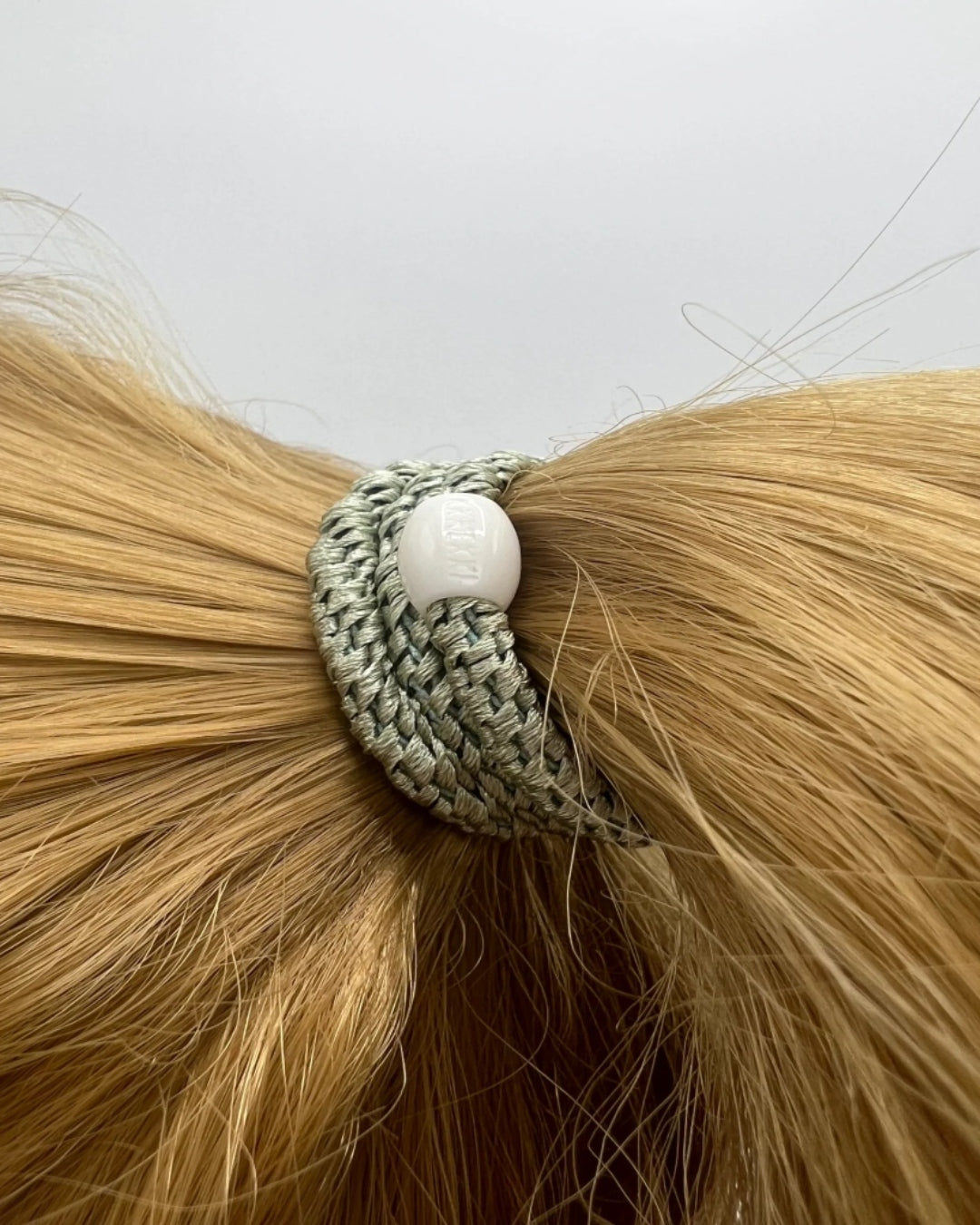 Kknekki Hair Tie | Slim Plain | Dusty Lind Green