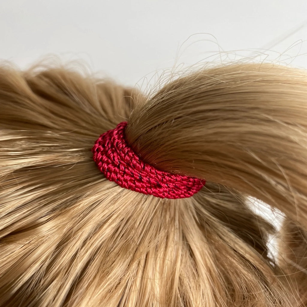 Kknekki Hair Tie | Slim Plain | Red