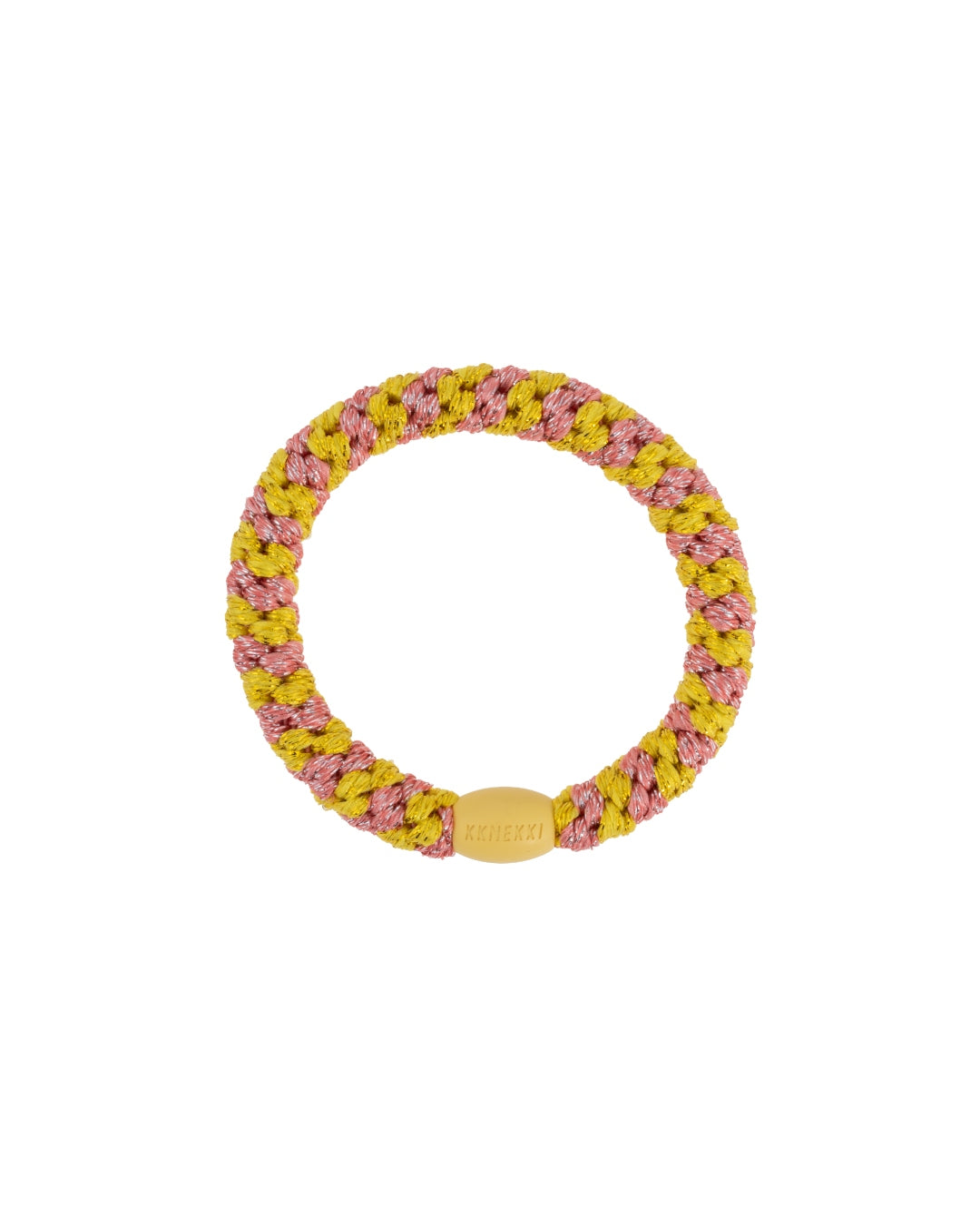Kknekki Hair Tie | Stripe | Coral Glitter