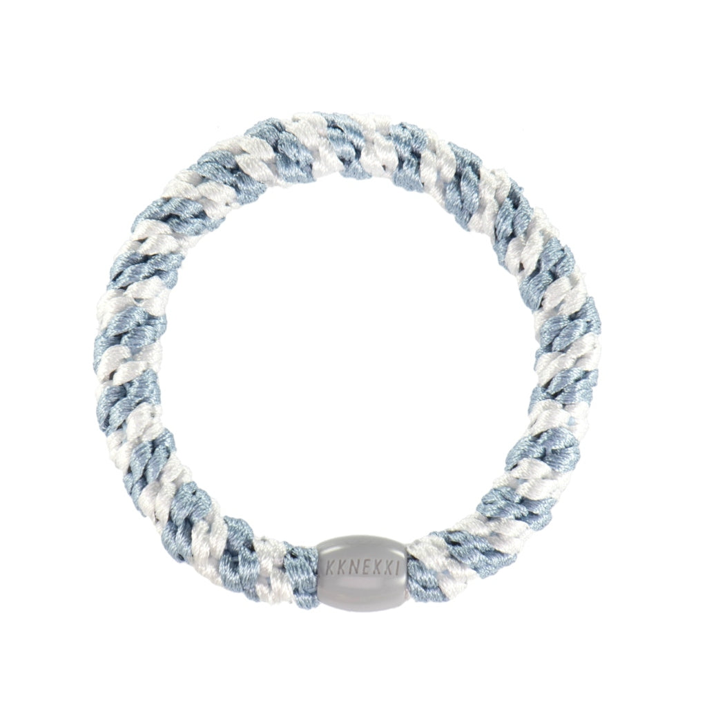 Kknekki Hair Tie | Stripe | Sea Blue & White