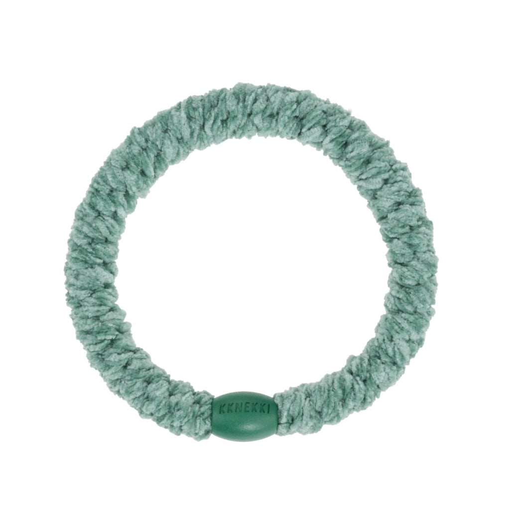 Kknekki Hair Tie | Velvet | Faded Green