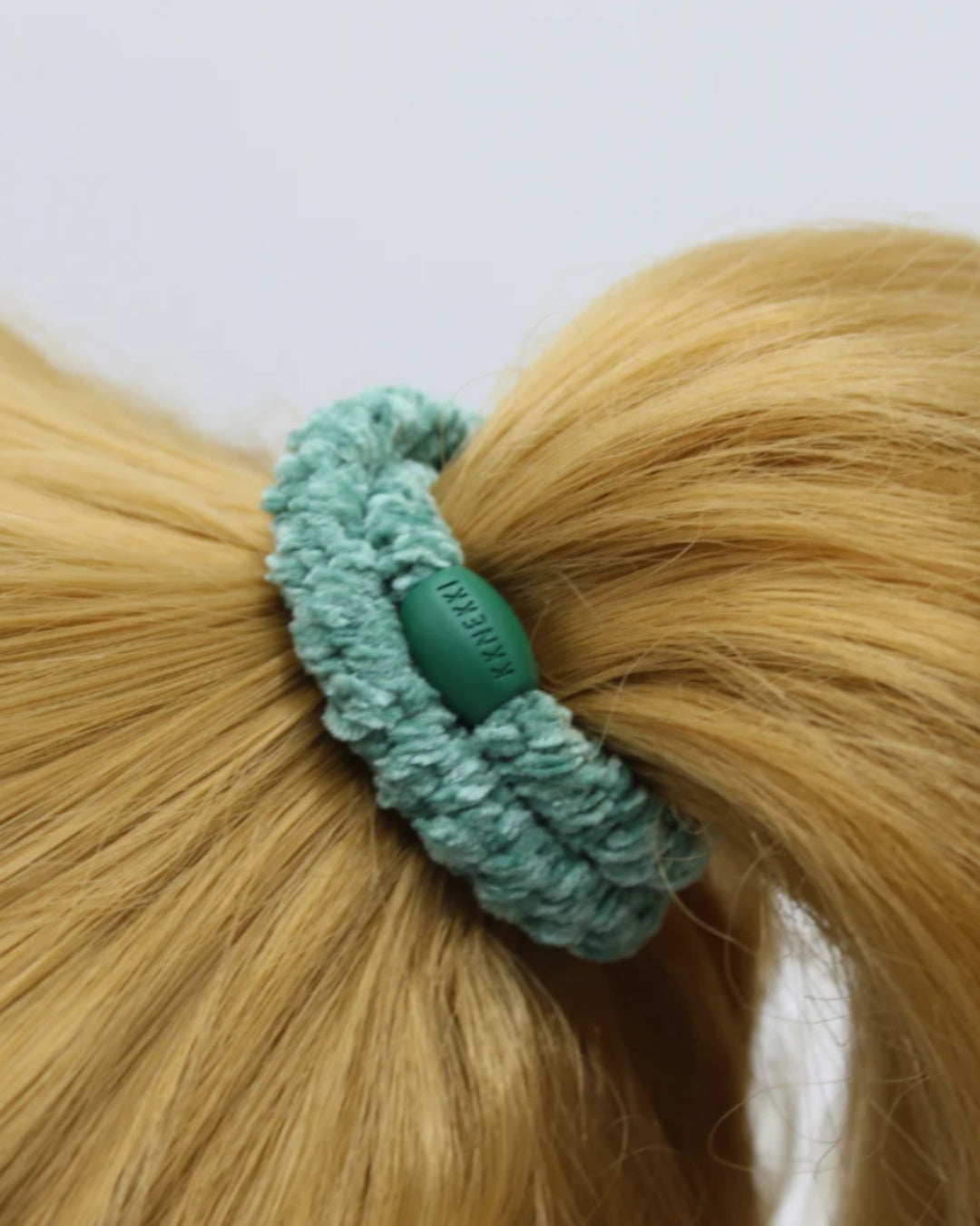 Kknekki Hair Tie | Velvet | Faded Green