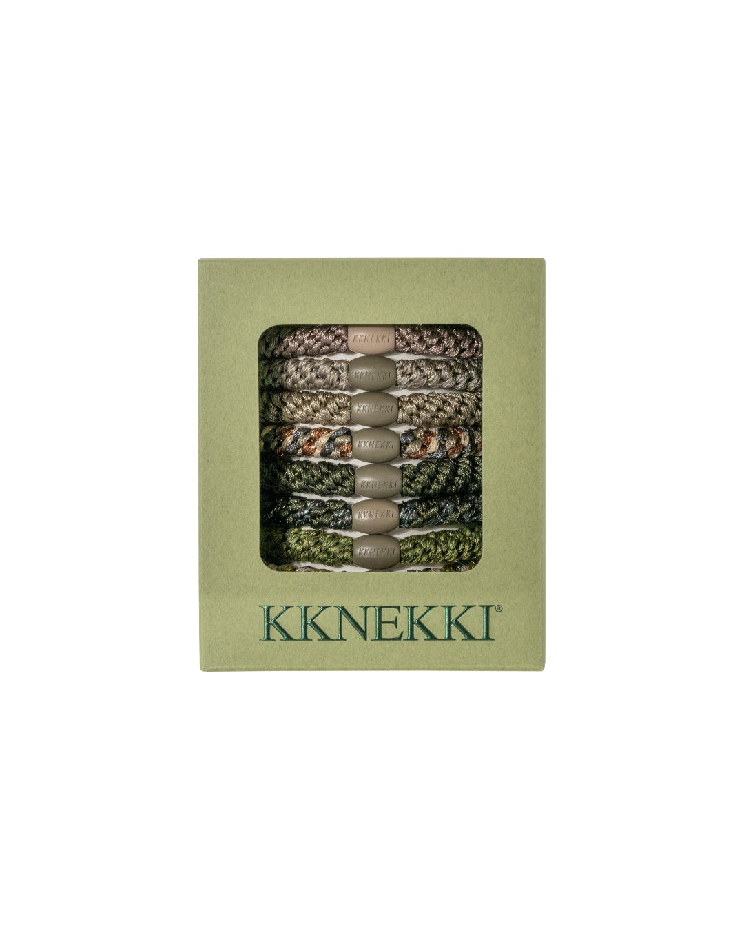 Kknekki Hair Ties | Army Edition | 8 Hair Ties