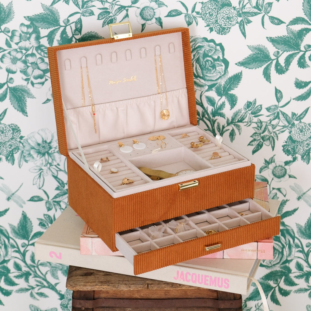 Large Jewellery Box | Denise | Corduroy | Maison Scarlett