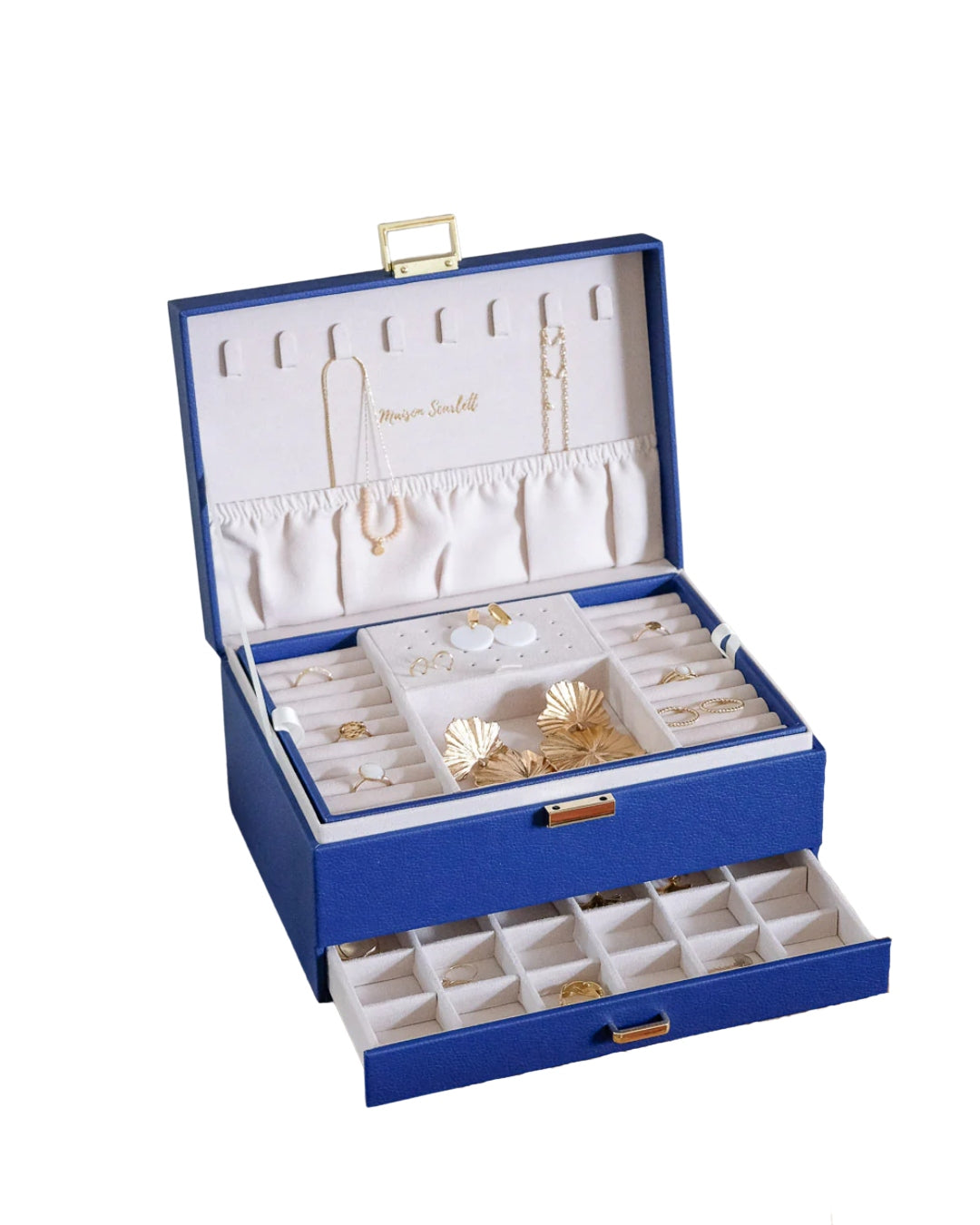 Large Jewellery Box | Denise | Faux Leather | Maison Scarlett