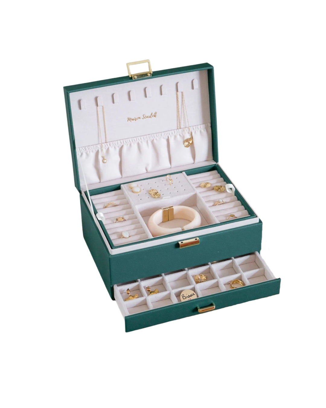 Large Jewellery Box | Denise | Faux Leather | Maison Scarlett