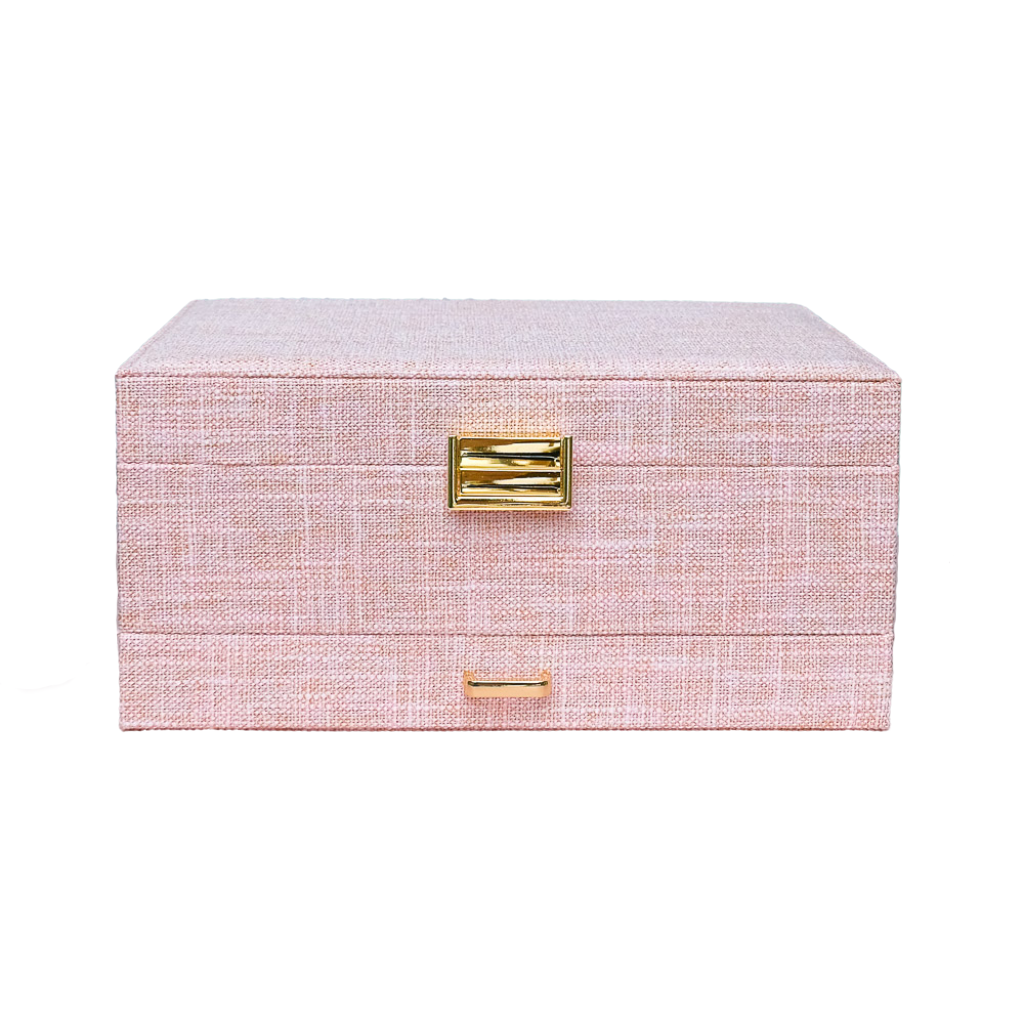 Large Jewellery Box | Denise | Linen | Maison Scarlett