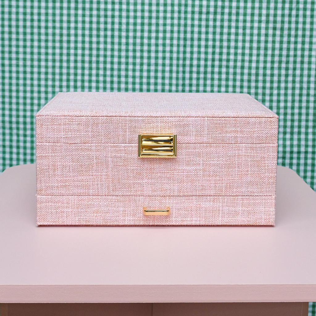 Large Jewellery Box | Denise | Linen | Maison Scarlett