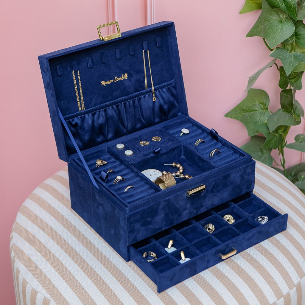 Large Jewellery Box | Denise | Velvet | Maison Scarlett