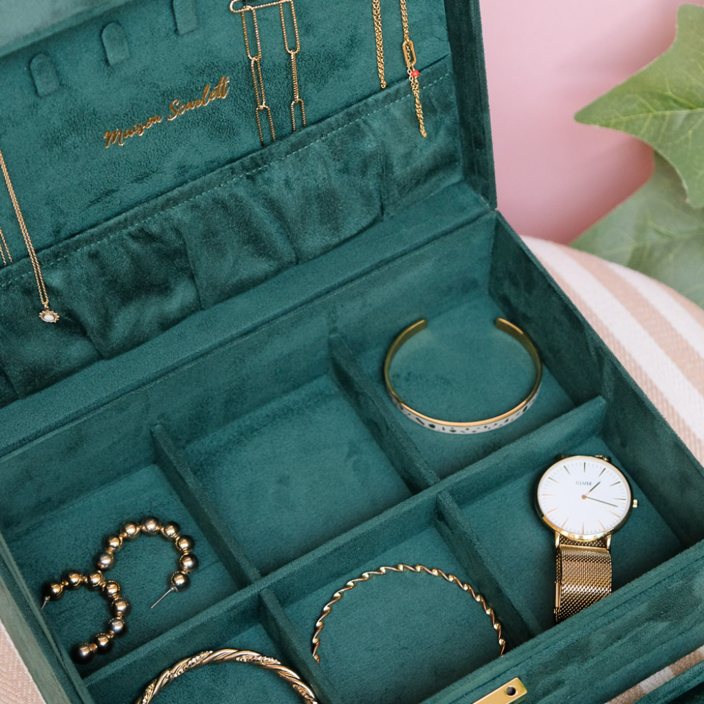 Large Jewellery Box | Denise | Velvet | Maison Scarlett