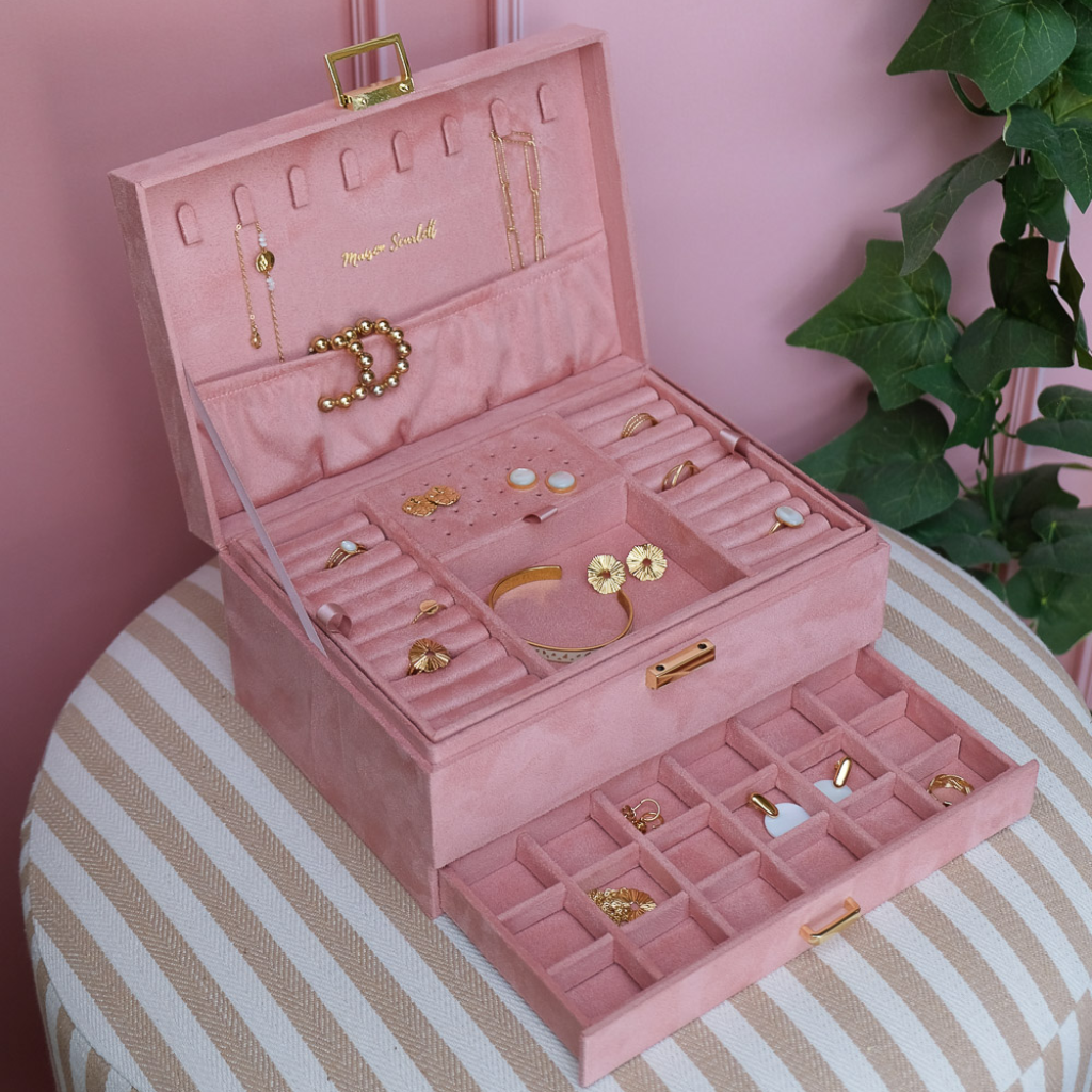 Large Jewellery Box | Denise | Velvet | Maison Scarlett