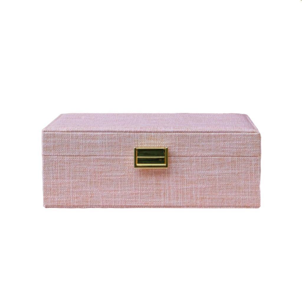Large Rectangle Jewellery Box | Louise | Linen | Maison Scarlett