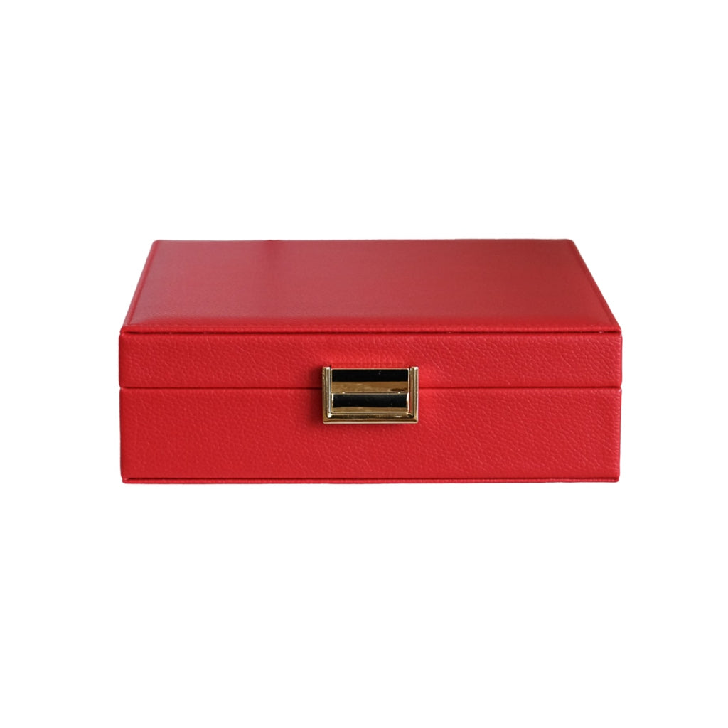 Large Square Jewellery Box | Anne | Faux Leather | Maison Scarlett