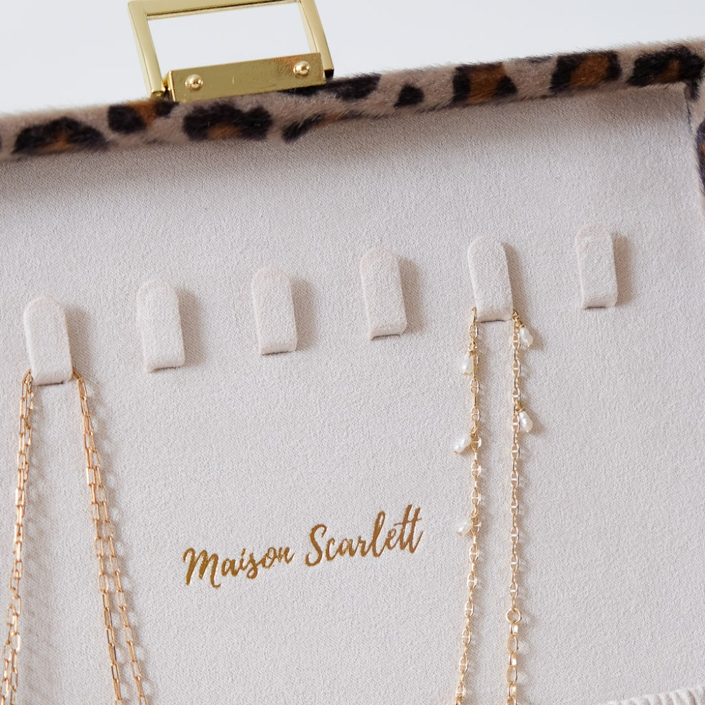 Large Square Jewellery Box | Anne | Leopard | Maison Scarlett