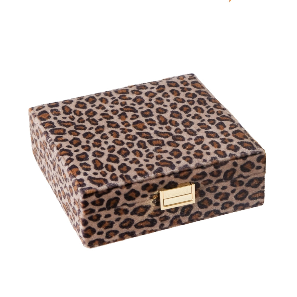 Large Square Jewellery Box | Anne | Leopard | Maison Scarlett