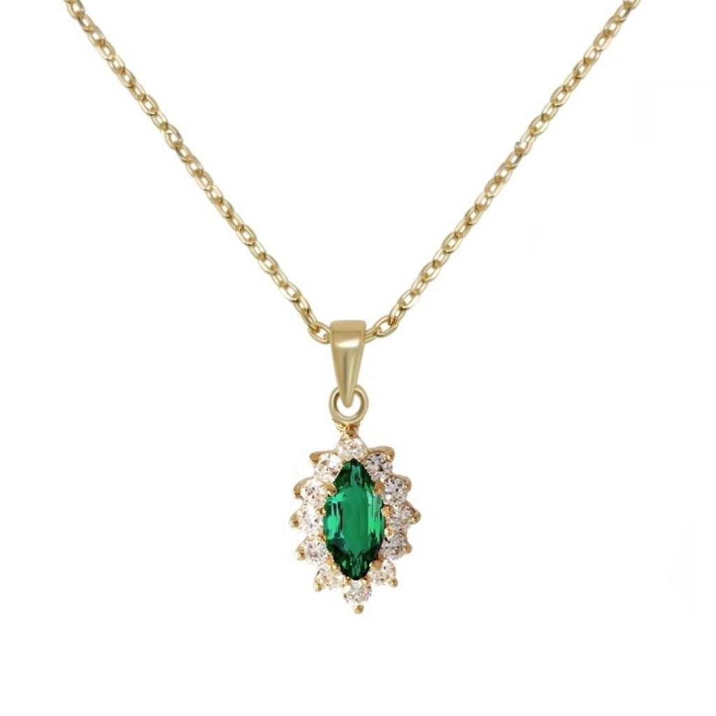 Lari Gold Oval Cluster Necklace