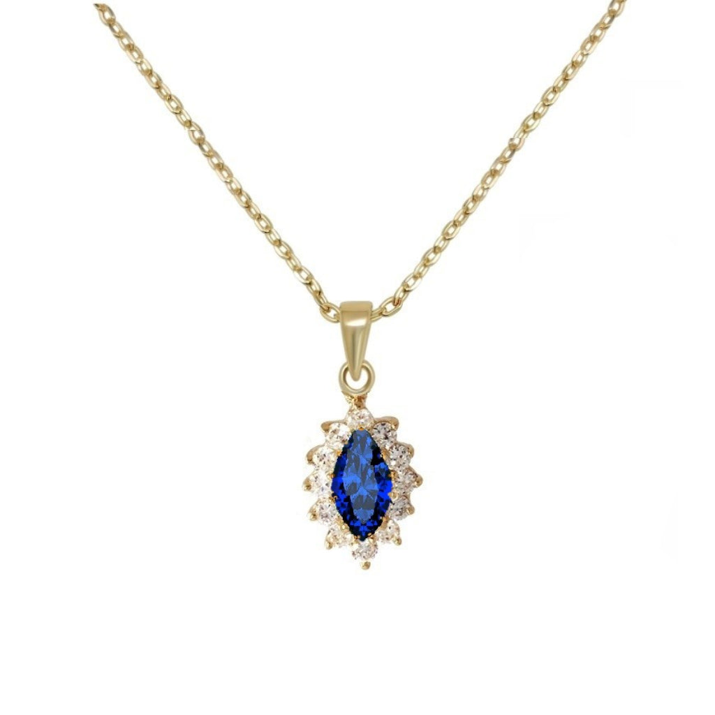 Lari Gold Oval Cluster Necklace