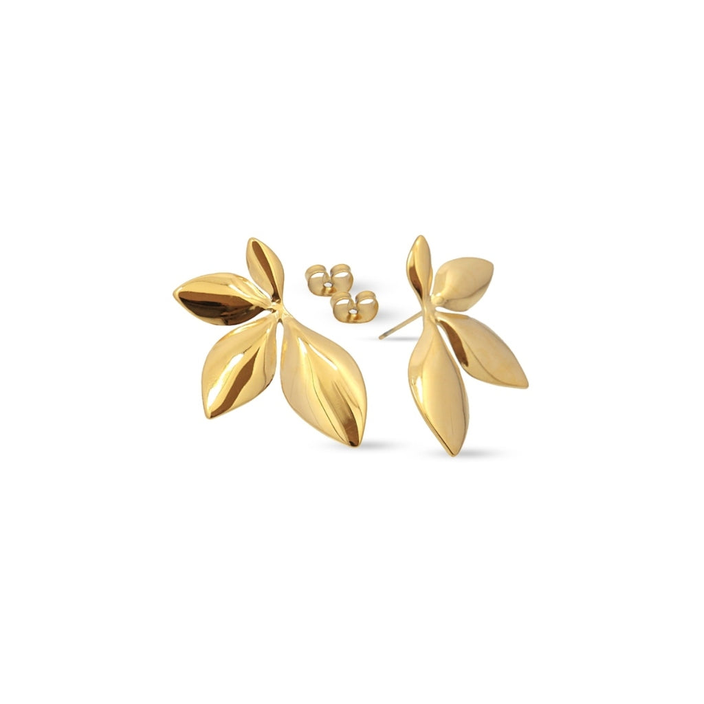 Leaf Design Stud Earrings | Anartxy