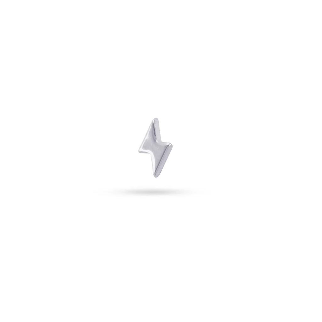 Lightning Bolt Ball Back Single Stud Earring | Anartxy