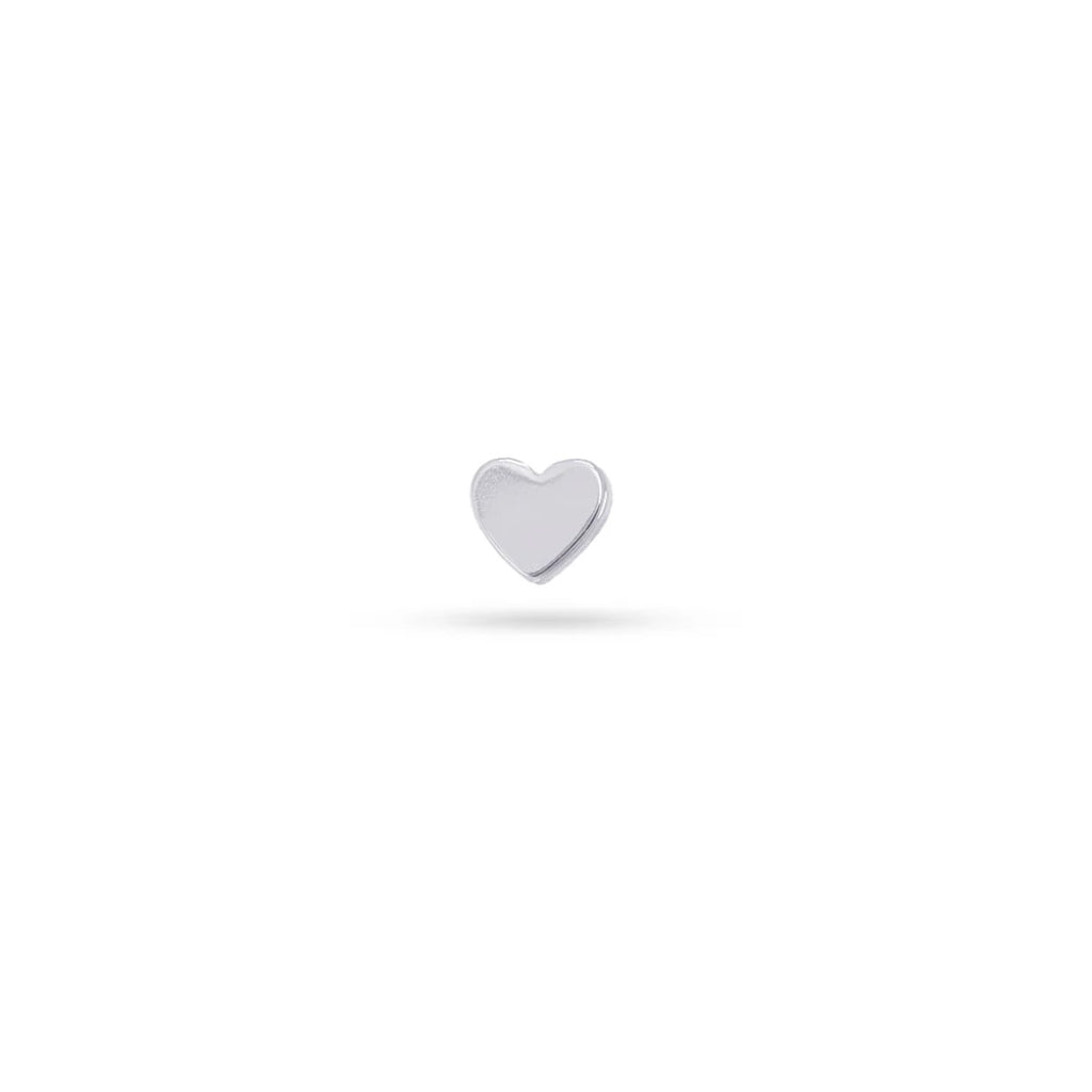 Love Heart Ball Back Single Stud Earring | Anartxy