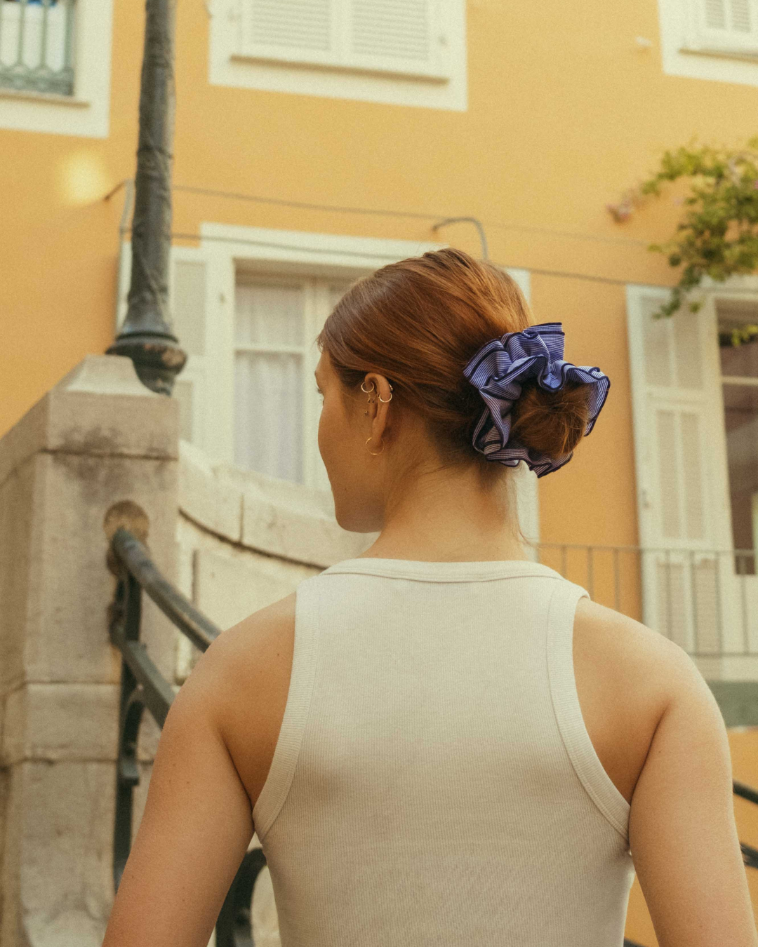 Maxi Hair Scrunchie | Blue Gingham | Chou²