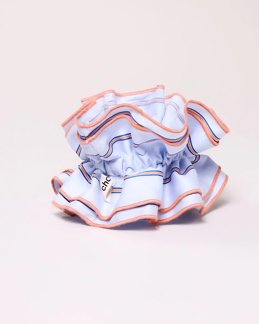 Maxi Hair Scrunchie | Blue & Orange Stripe | Chou²