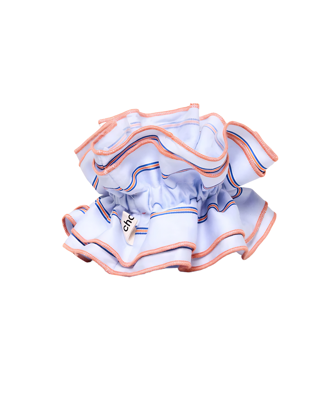 Maxi Hair Scrunchie | Blue & Orange Stripe | Chou²