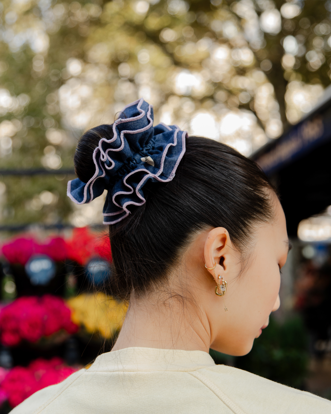 Maxi Hair Scrunchie | Denim | Chou²
