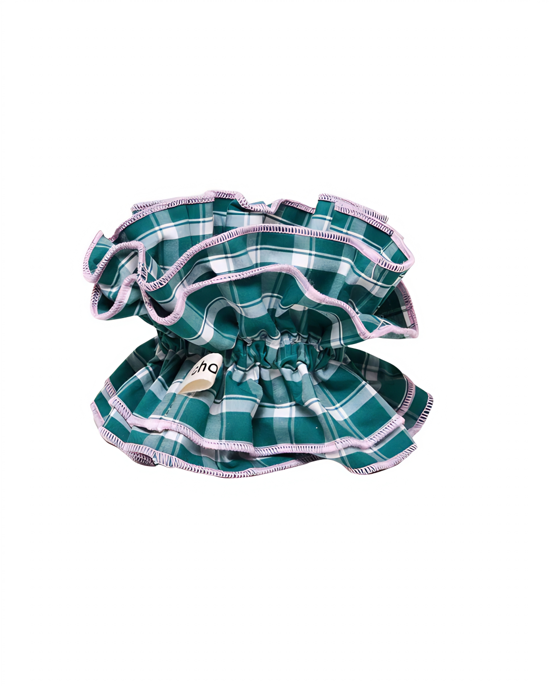 Maxi Hair Scrunchie | Green & Pink Gingham | Chou²