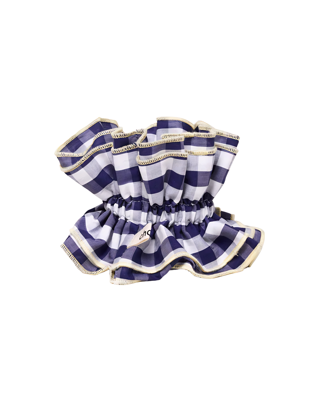 Maxi Hair Scrunchie | Navy Blue Gingham | Chou²