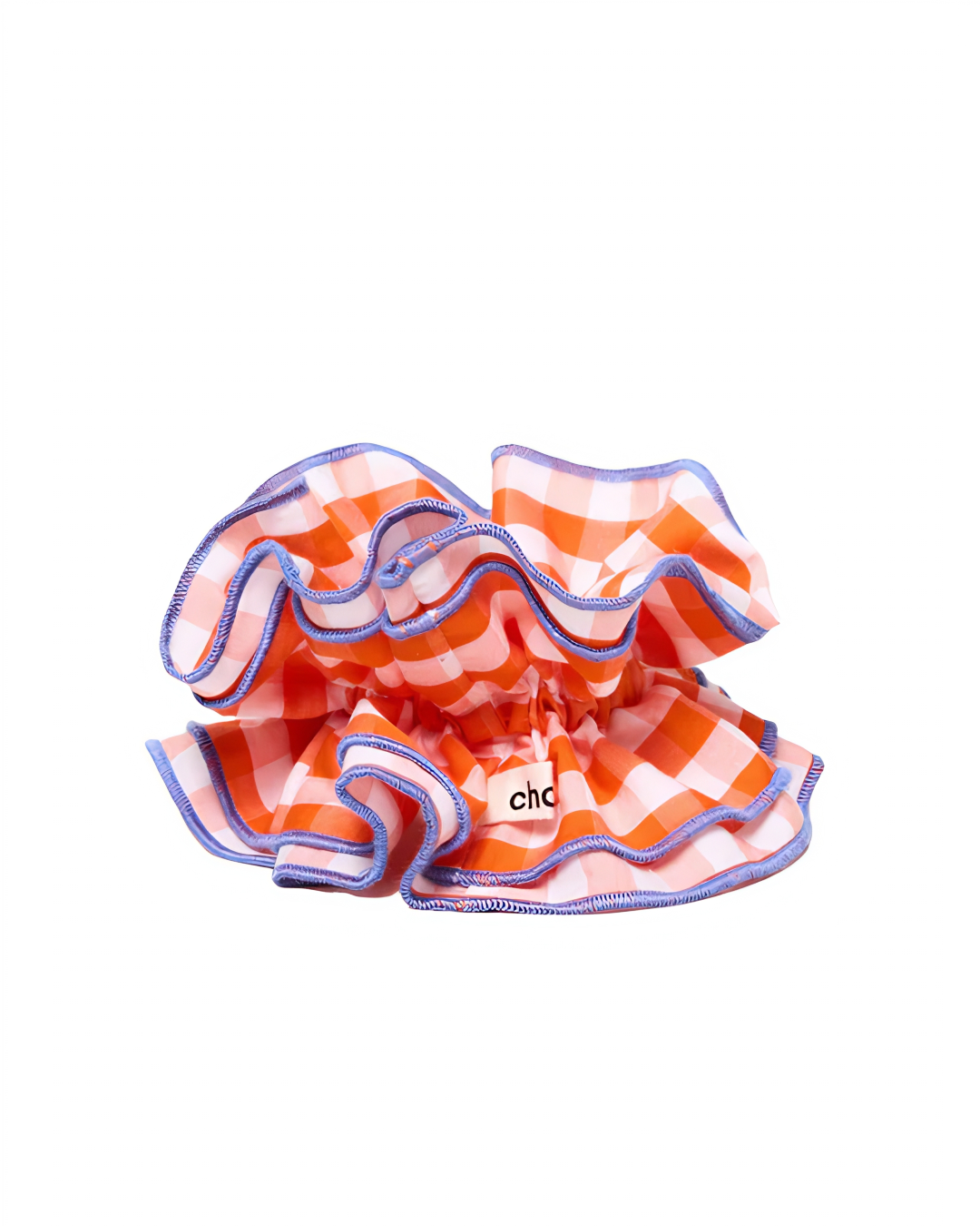 Maxi Hair Scrunchie | Orange Gingham | Chou²