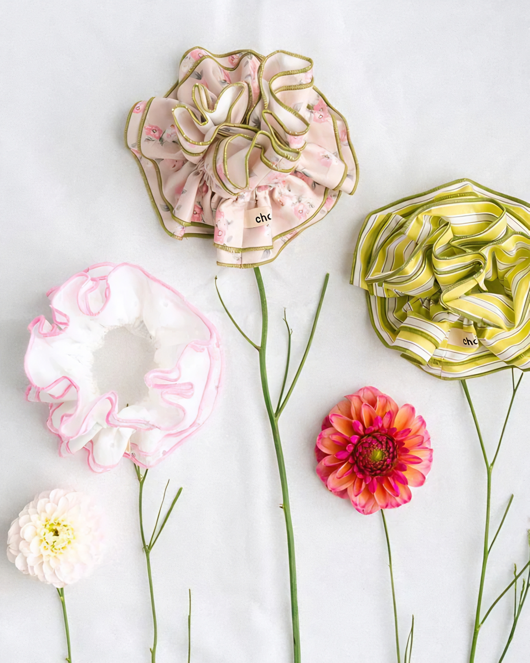 Maxi Hair Scrunchie | Pink Floral | Chou²