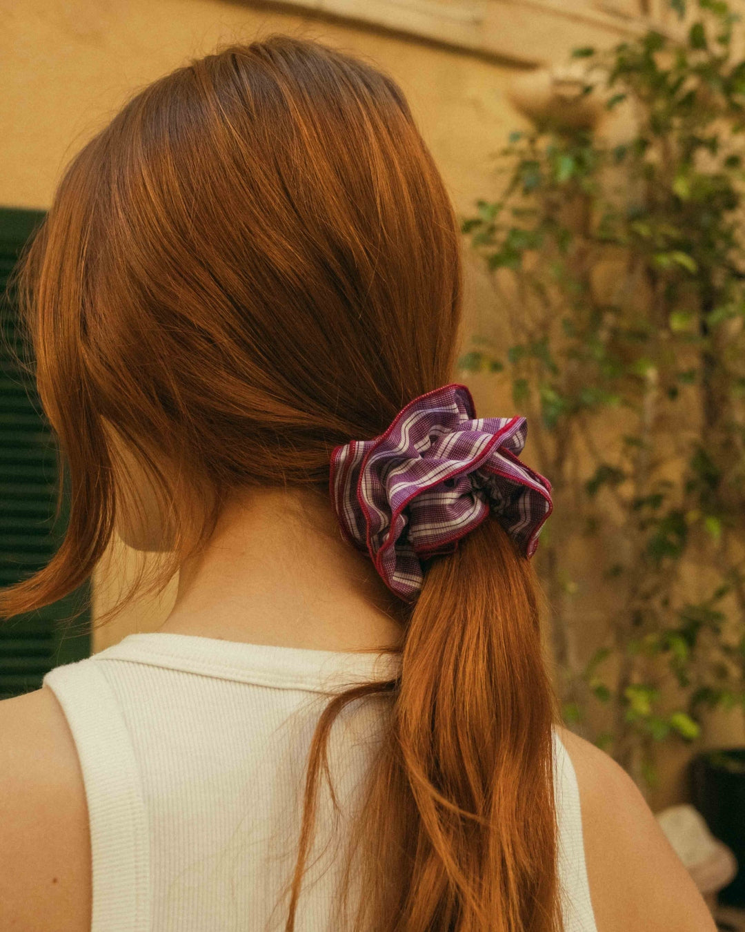 Maxi Hair Scrunchie | Purple Check | Chou²