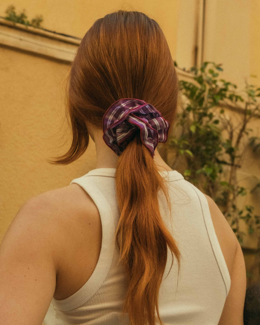 Maxi Hair Scrunchie | Purple Check | Chou²