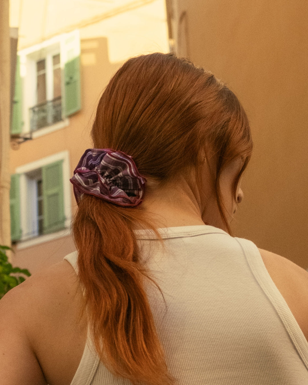 Maxi Hair Scrunchie | Purple Check | Chou²