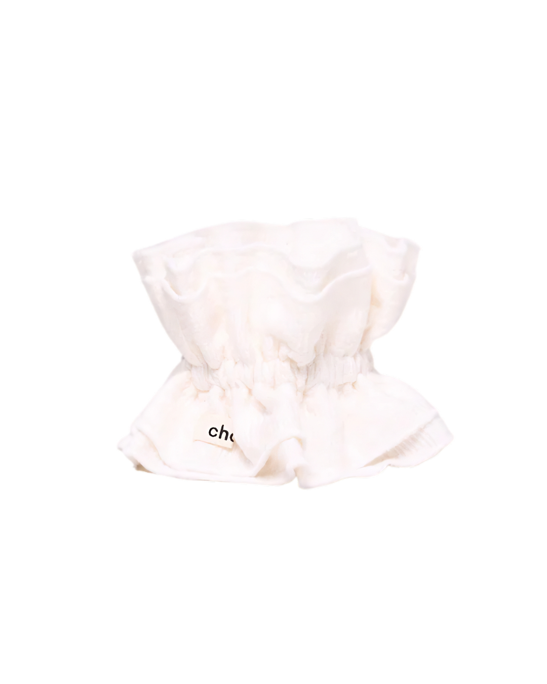Maxi Hair Scrunchie | Textured White Jacquard | Chou²