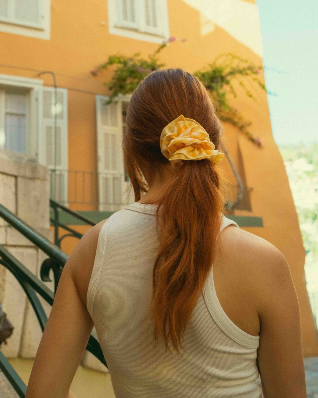 Maxi Hair Scrunchie | Yellow Gingham | Chou²