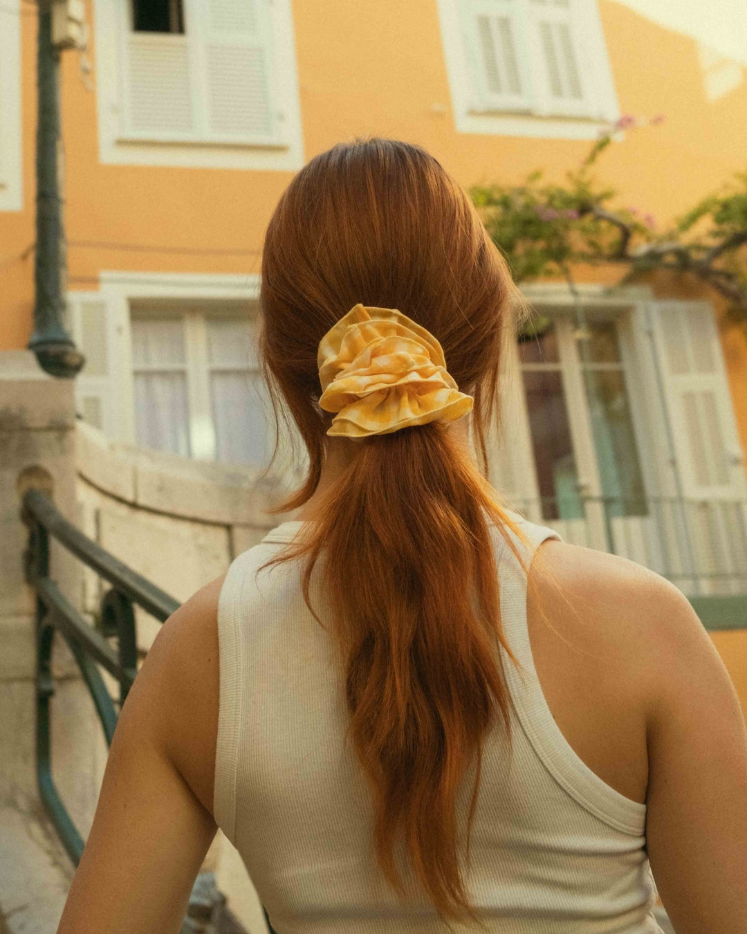 Maxi Hair Scrunchie | Yellow Gingham | Chou²